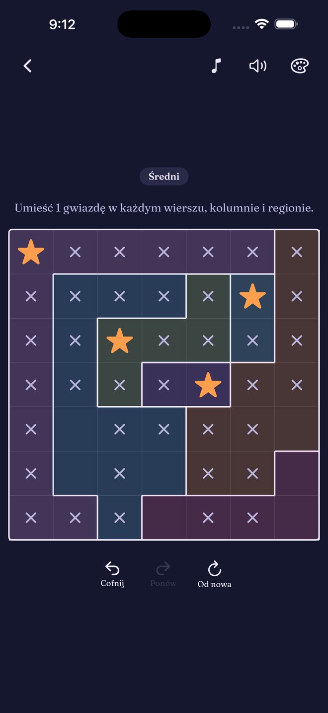 Quiet Stars — Spokojne łamigłówki logiczne Star Battle